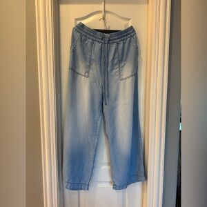 Zenana Outfitters Sky Blue Denim Trousers